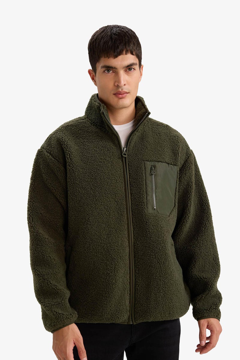 DeFacto Green Man Regular Fit Cardigan Casual - Image 5